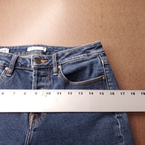 Vigoss Frankie Slim Straight Jeans Womens 27 Blue Dark Wash Stretch Classic Fit - Picture 4 of 12